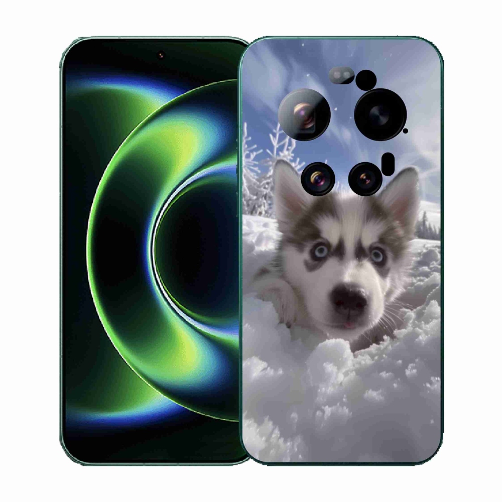 Gelový kryt mmCase na Xiaomi 17 Ultra - husky ve sněhu