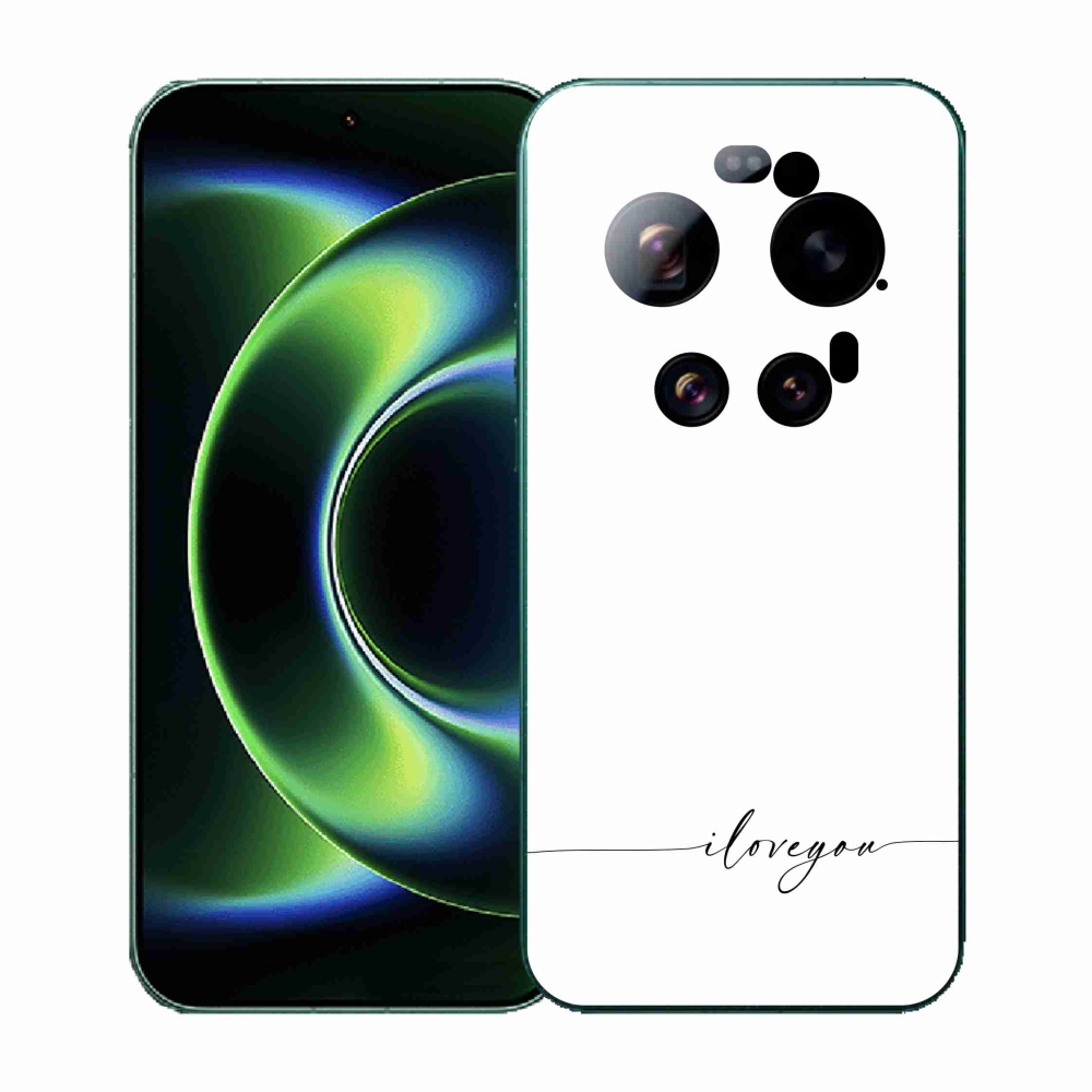 Gelový kryt mmCase na Xiaomi 17 Ultra - I love you bílé pozadí