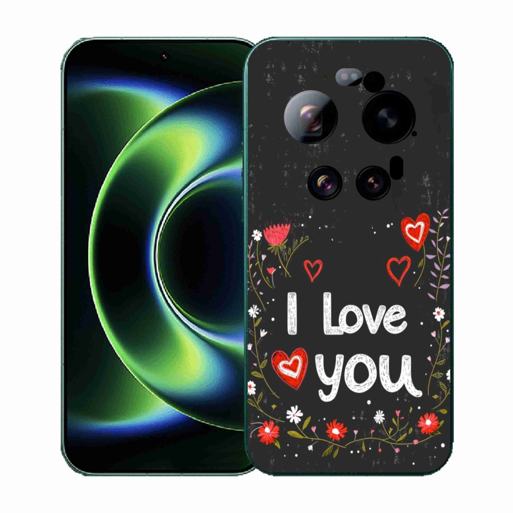 Gelový kryt mmCase na Xiaomi 17 Ultra - I love you černé pozadí