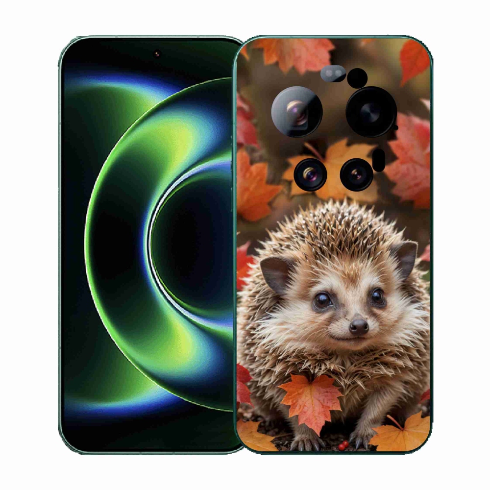 Gelový kryt mmCase na Xiaomi 17 Ultra - ježek v listí
