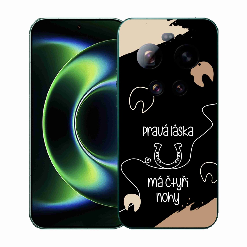 Gelový kryt mmCase na Xiaomi 17 Ultra - koňský motiv černé pozadí