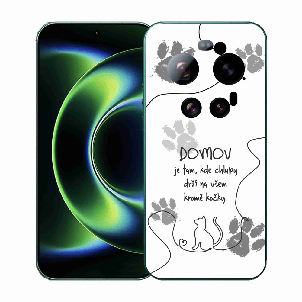 Gelový kryt mmCase na Xiaomi 17 Ultra - kočičí motiv bílé pozadí