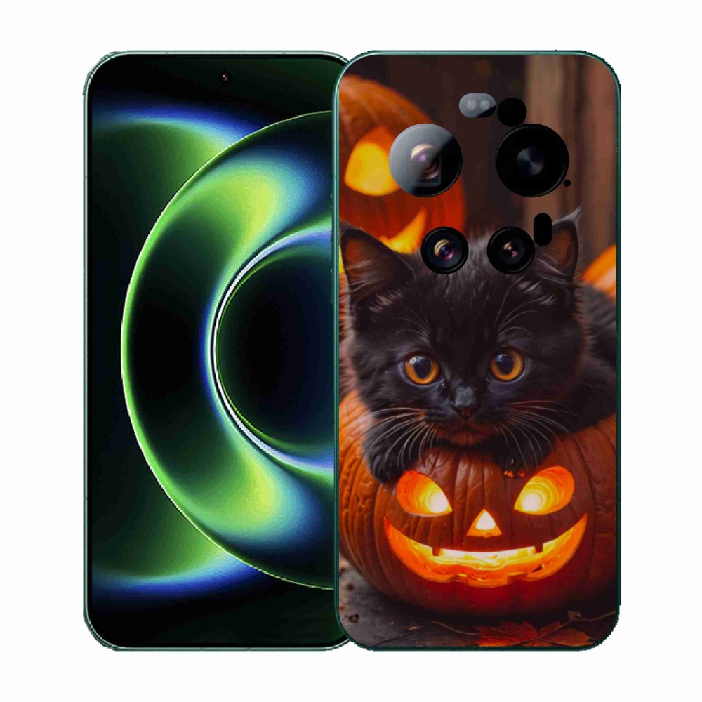 Gelový kryt mmCase na Xiaomi 17 Ultra - kotě a dýně