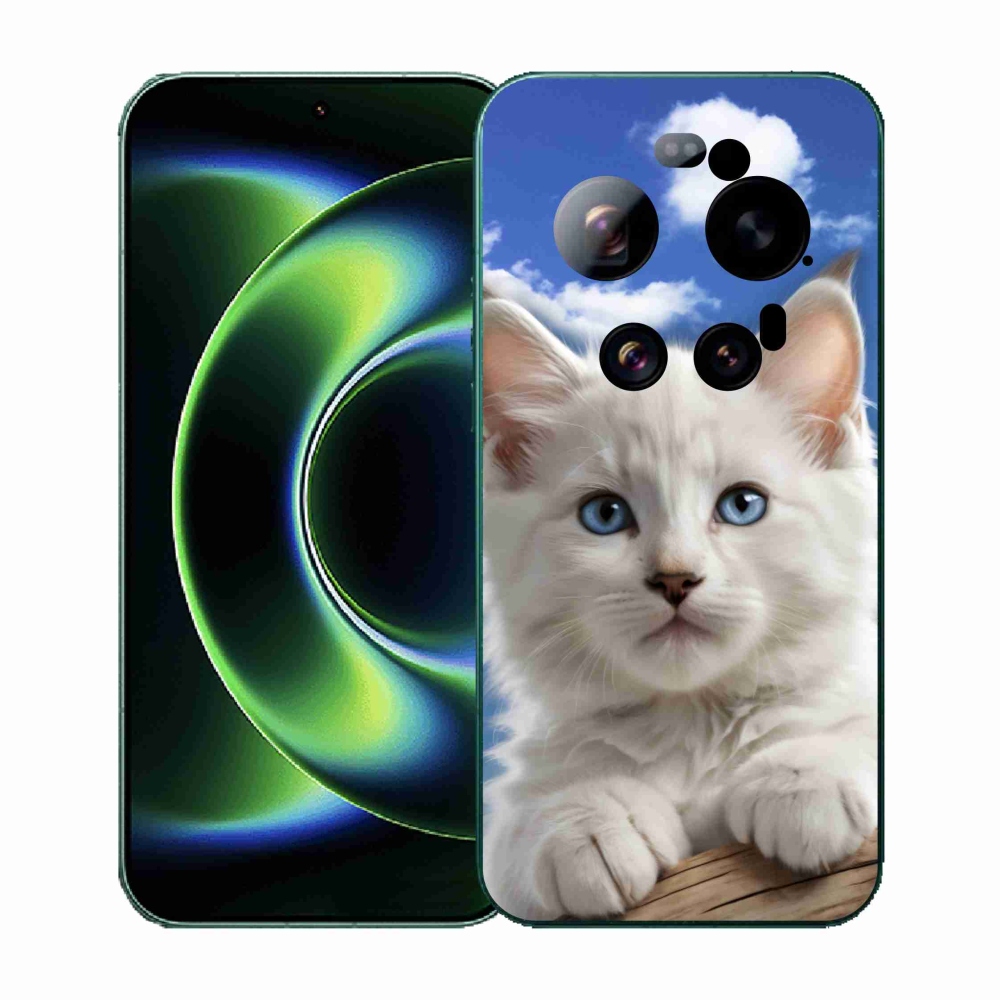 Gelový kryt mmCase na Xiaomi 17 Ultra - kotě a oblaka