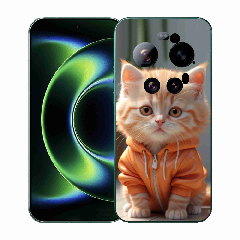 Gelový kryt mmCase na Xiaomi 17 Ultra - kotě v mikině