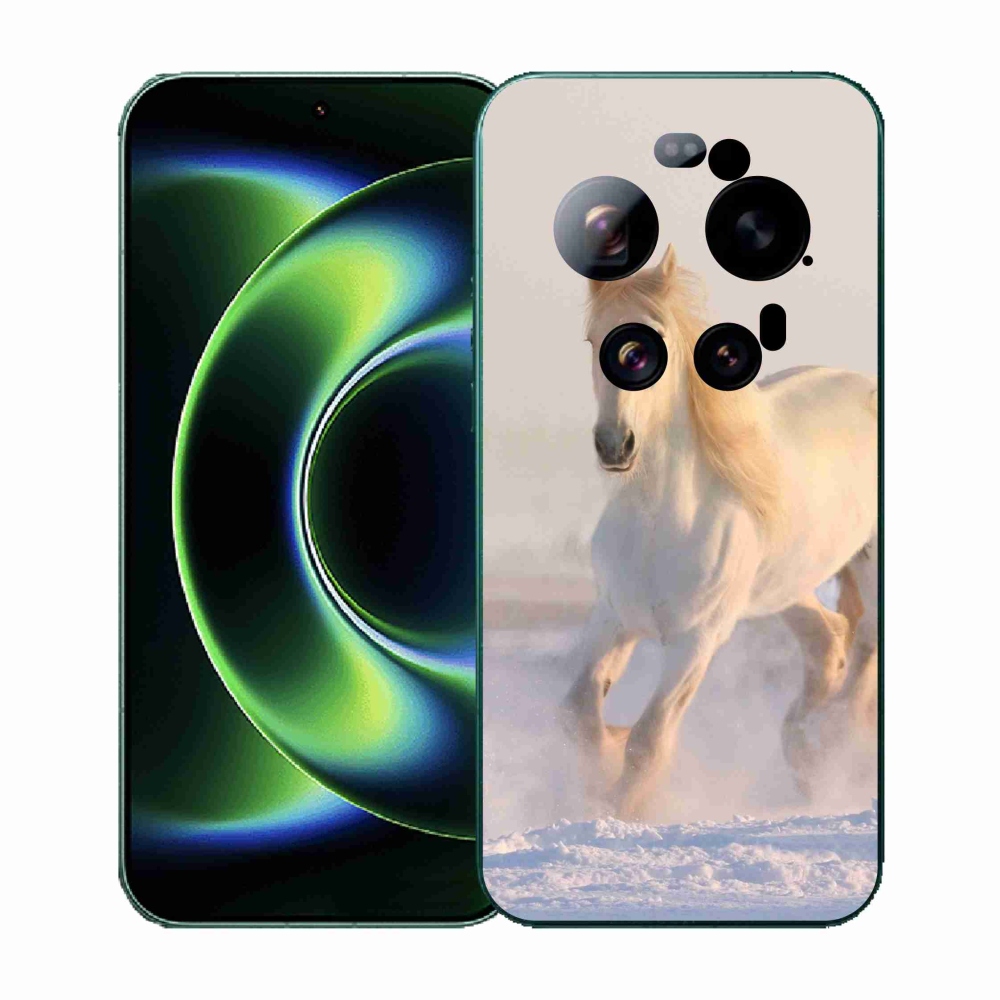 Gelový kryt mmCase na Xiaomi 17 Ultra - kůň ve sněhu