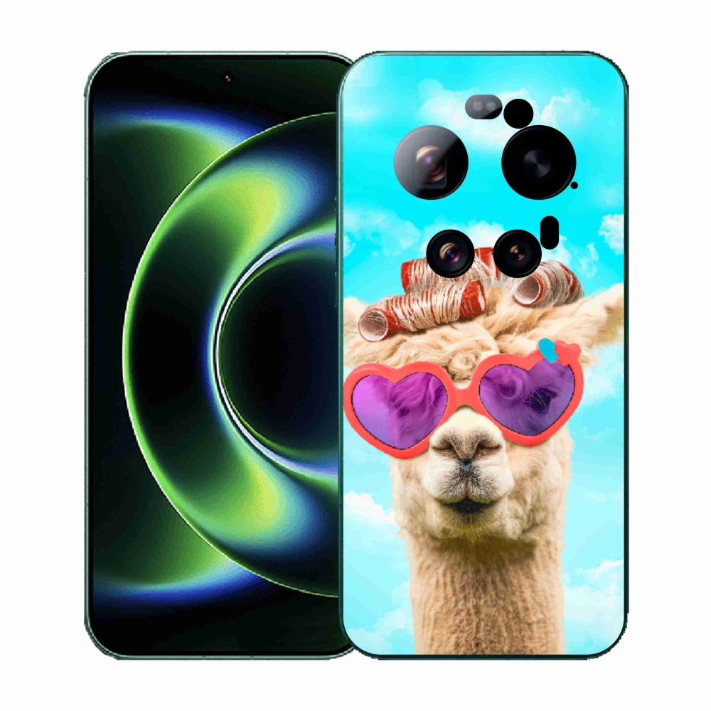 Gelový kryt mmCase na Xiaomi 17 Ultra - lama s brýlemi