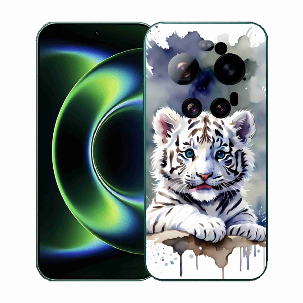 Gelový kryt mmCase na Xiaomi 17 Ultra - mládě bílého tygra
