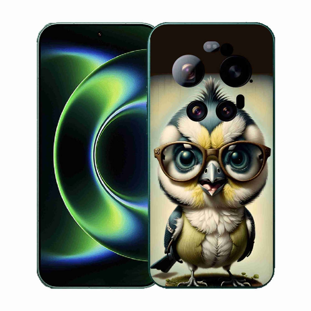 Gelový kryt mmCase na Xiaomi 17 Ultra - mládě s brýlemi