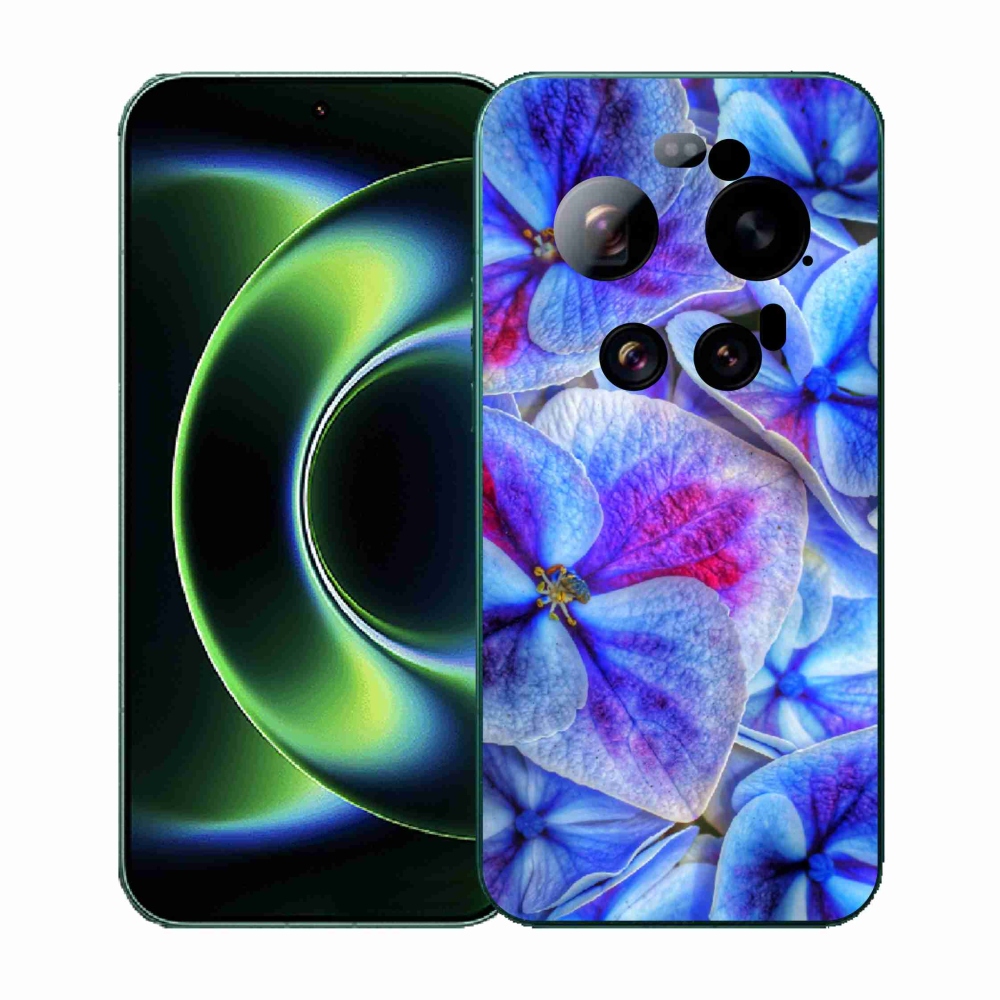 Gelový kryt mmCase na Xiaomi 17 Ultra - modré květy 1