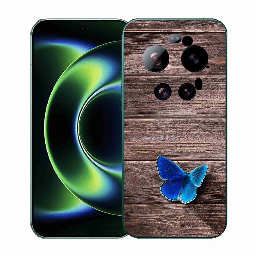 Gelový kryt mmCase na Xiaomi 17 Ultra - modrý motýl 1