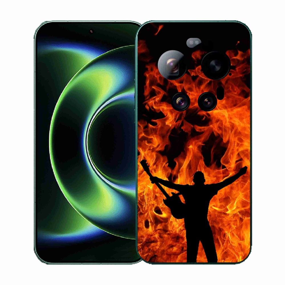 Gelový kryt mmCase na Xiaomi 17 Ultra - muzikant a oheň