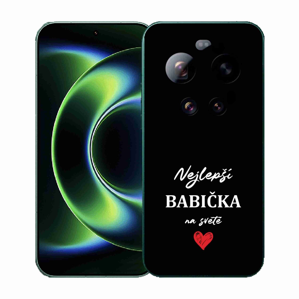 Gelový kryt mmCase na Xiaomi 17 Ultra - nejlepší babička 1 černé pozadí