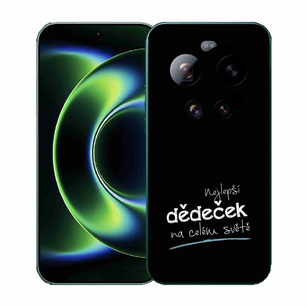 Gelový kryt mmCase na Xiaomi 17 Ultra - nejlepší dědeček 3 černé pozadí