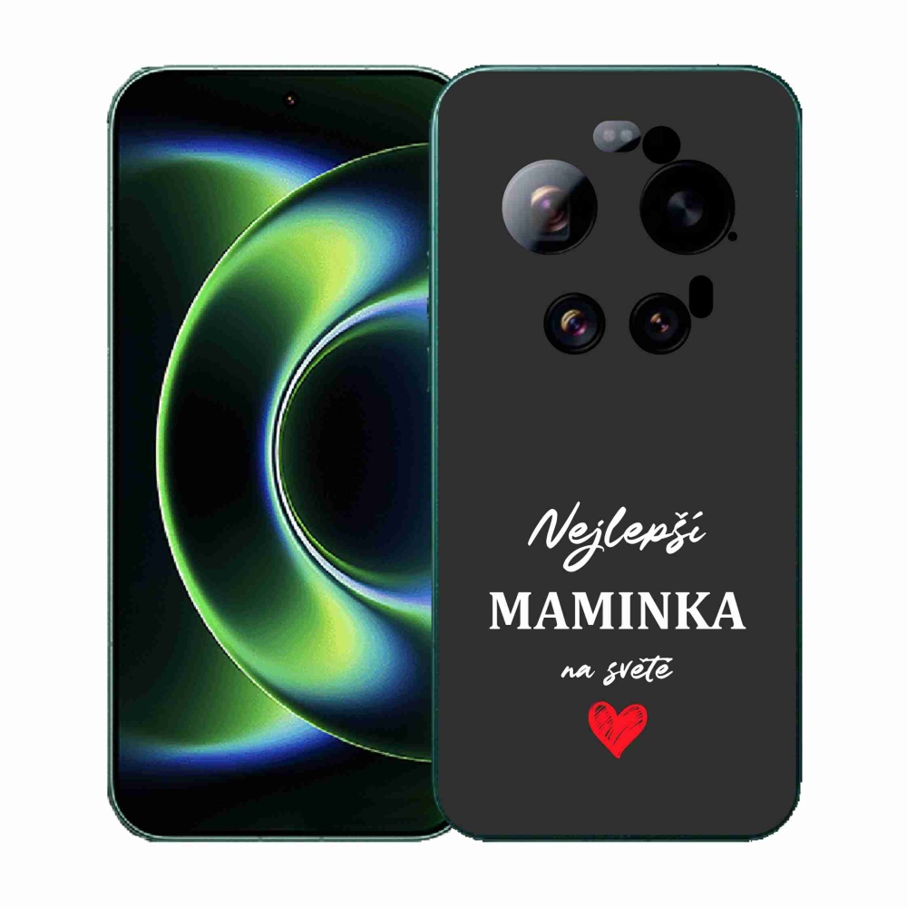 Gelový kryt mmCase na Xiaomi 17 Ultra - nejlepší maminka 1 černé pozadí