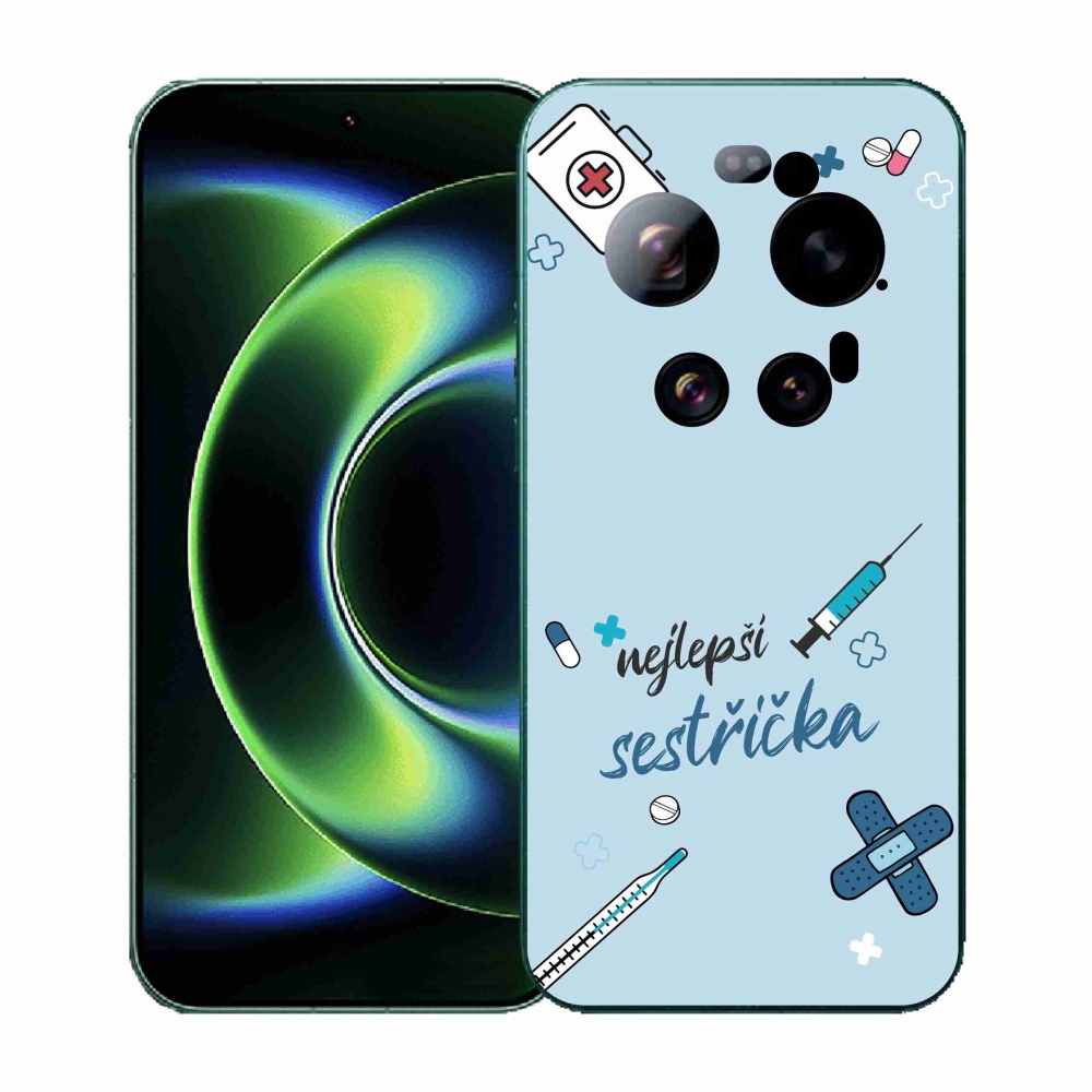 Gelový kryt mmCase na Xiaomi 17 Ultra - nejlepší sestřička modré pozadí