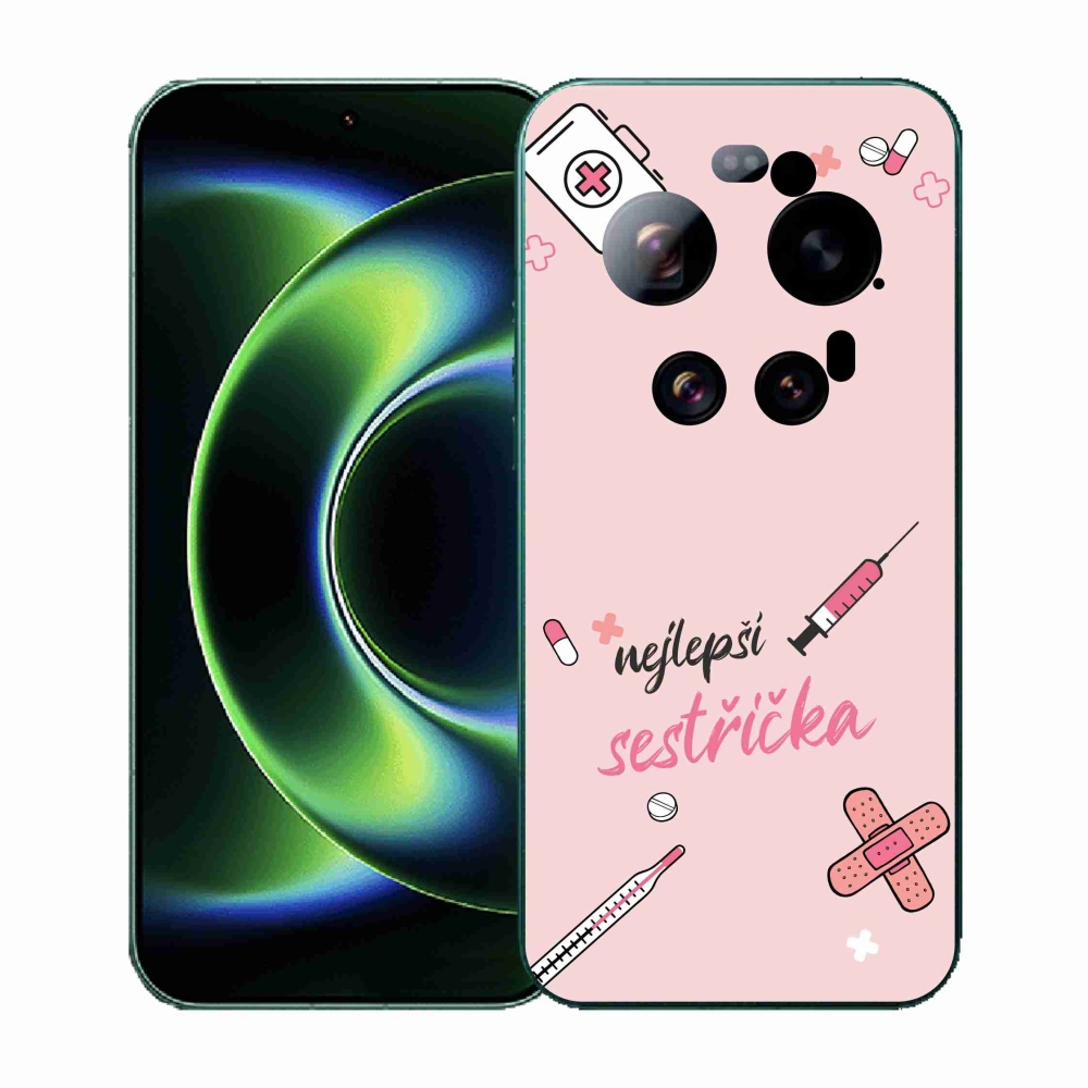 Gelový kryt mmCase na Xiaomi 17 Ultra - nejlepší sestřička růžové pozadí