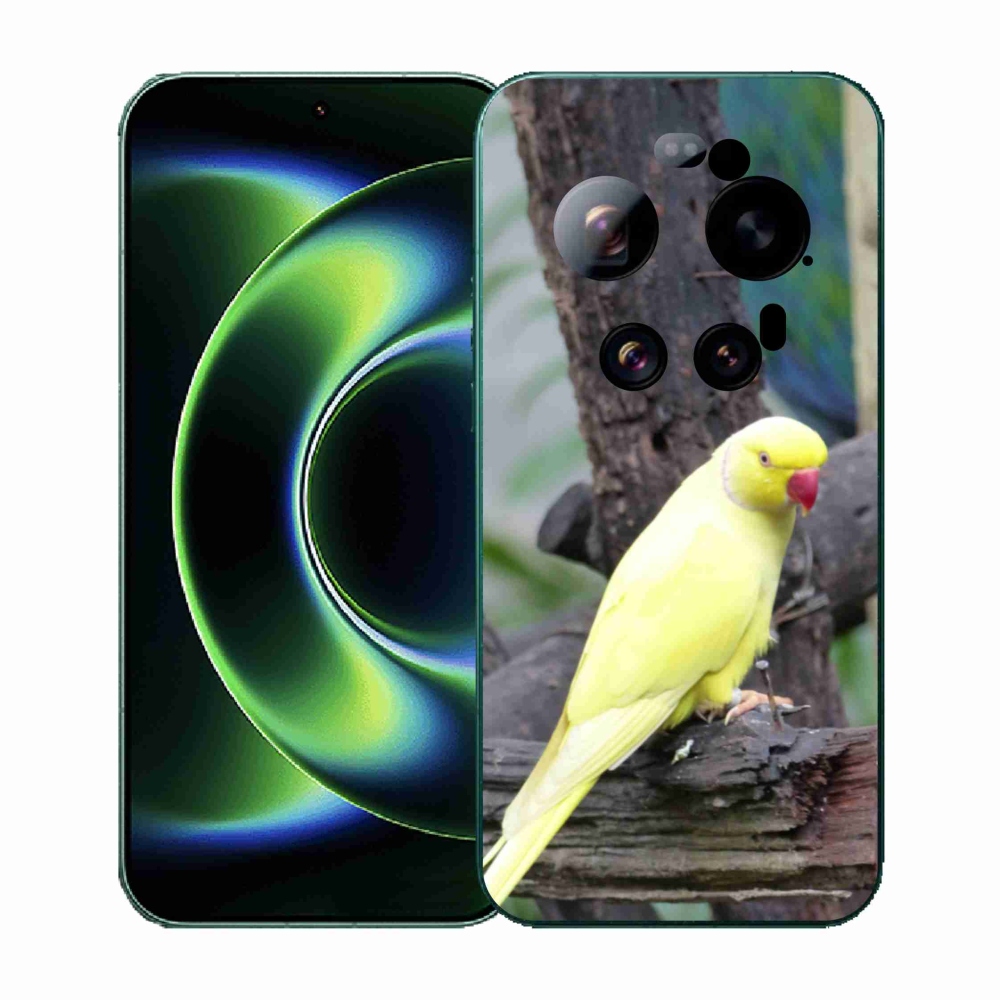 Gelový kryt mmCase na Xiaomi 17 Ultra - papoušek alexandr žlutý