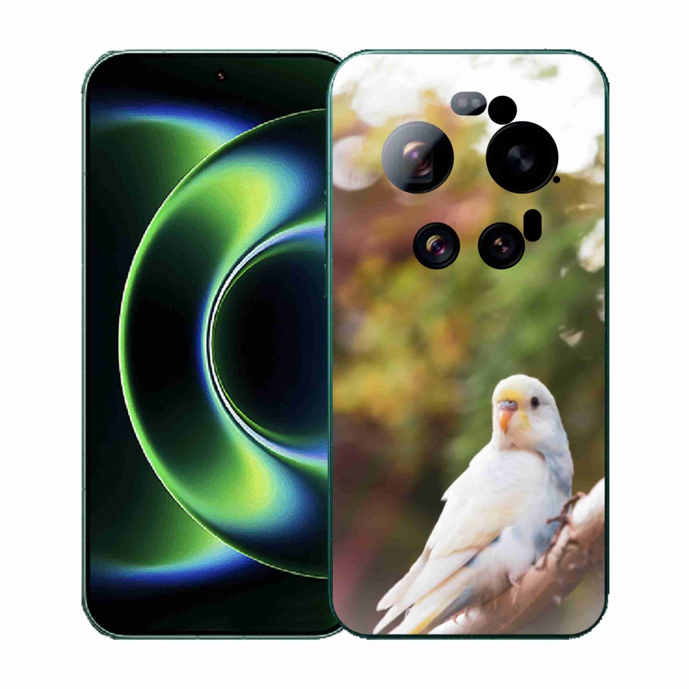 Gelový kryt mmCase na Xiaomi 17 Ultra - papoušek andulka bílá
