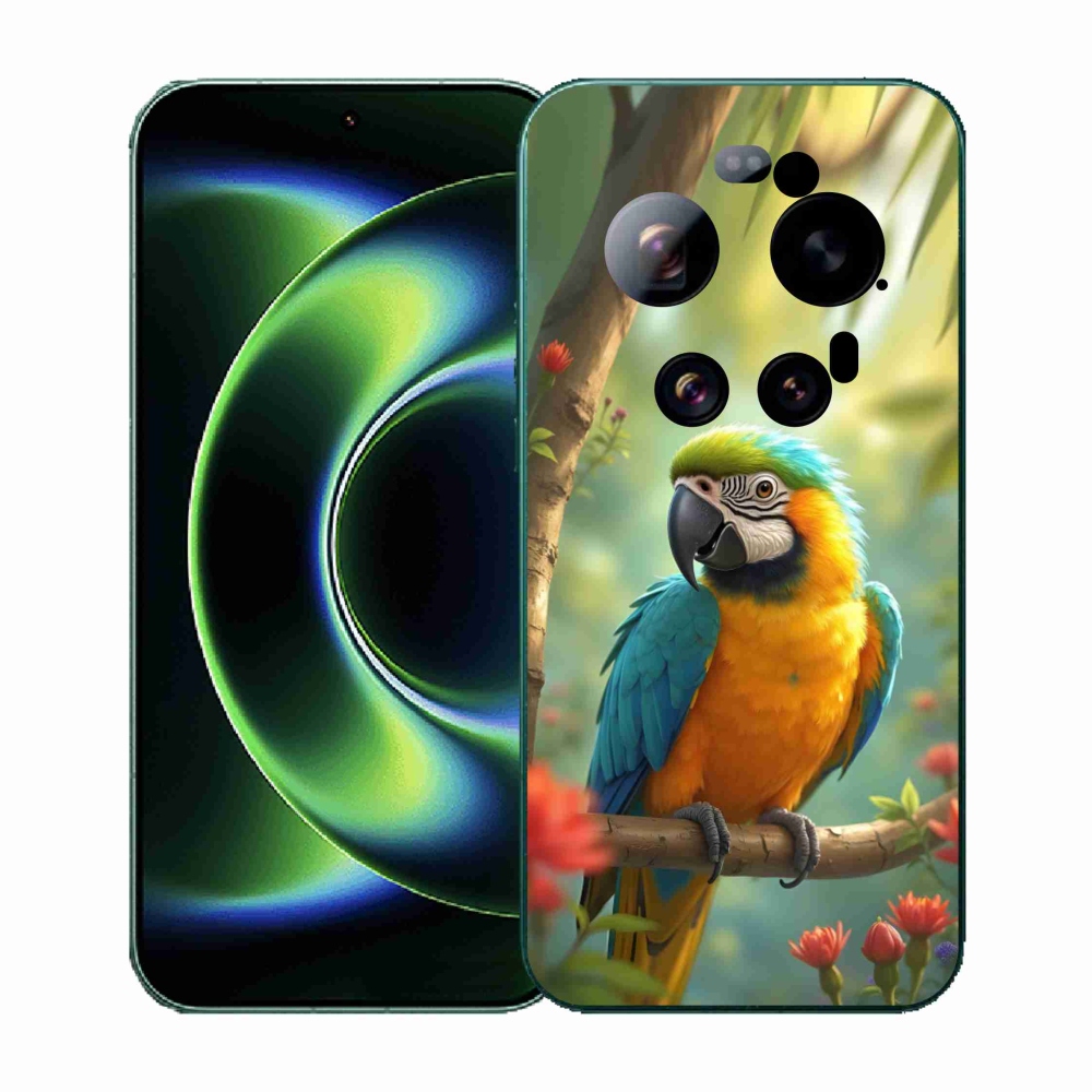 Gelový kryt mmCase na Xiaomi 17 Ultra - papoušek ara modrožlutá