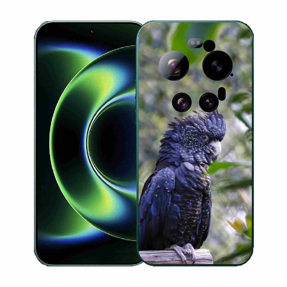 Gelový kryt mmCase na Xiaomi 17 Ultra - papoušek kakadu černý