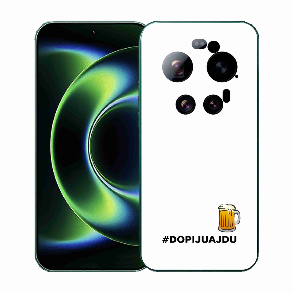 Gelový kryt mmCase na Xiaomi 17 Ultra - pivní motiv 1 bílé pozadí