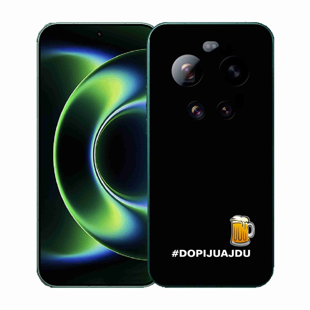 Gelový kryt mmCase na Xiaomi 17 Ultra - pivní motiv 1 černé pozadí