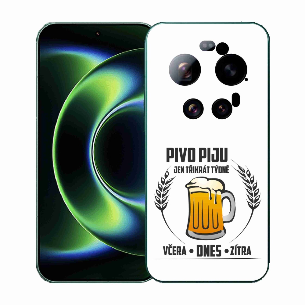 Gelový kryt mmCase na Xiaomi 17 Ultra - pivní motiv bílé pozadí