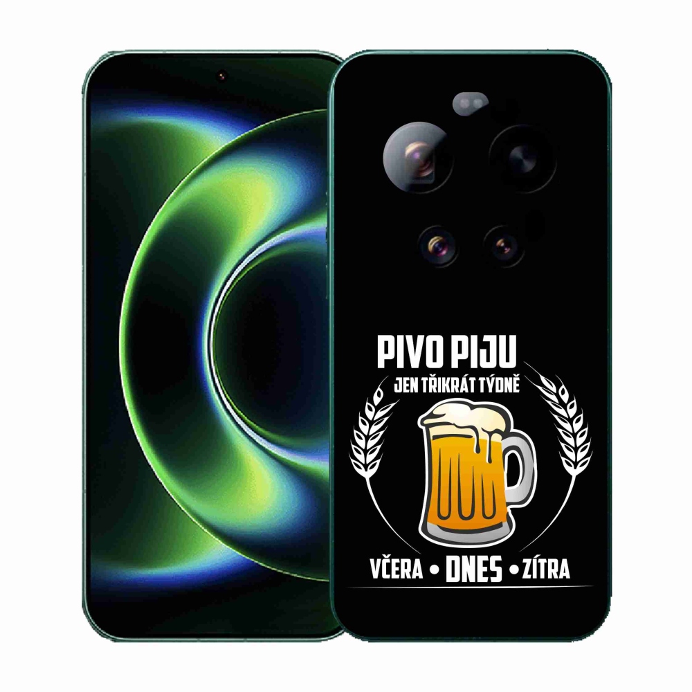 Gelový kryt mmCase na Xiaomi 17 Ultra - pivní motiv černé pozadí