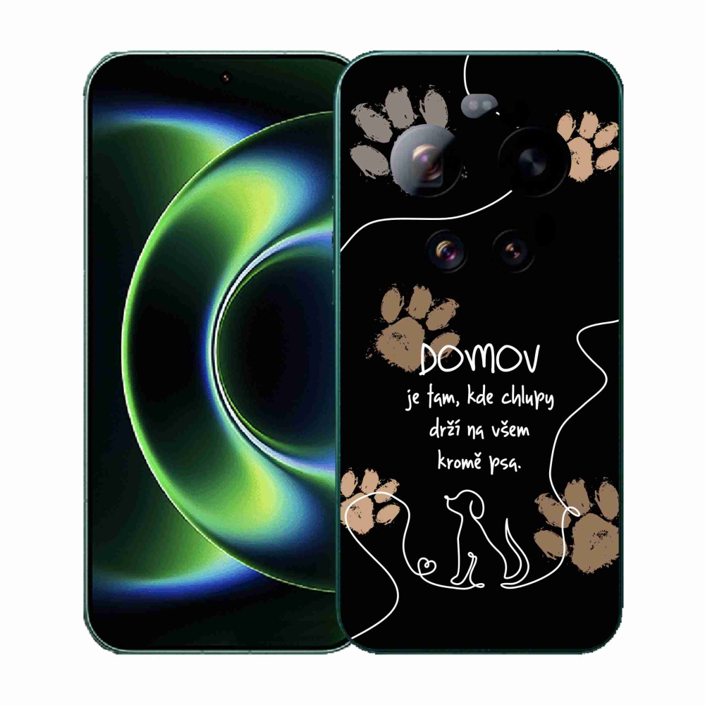 Gelový kryt mmCase na Xiaomi 17 Ultra - psí motiv černé pozadí