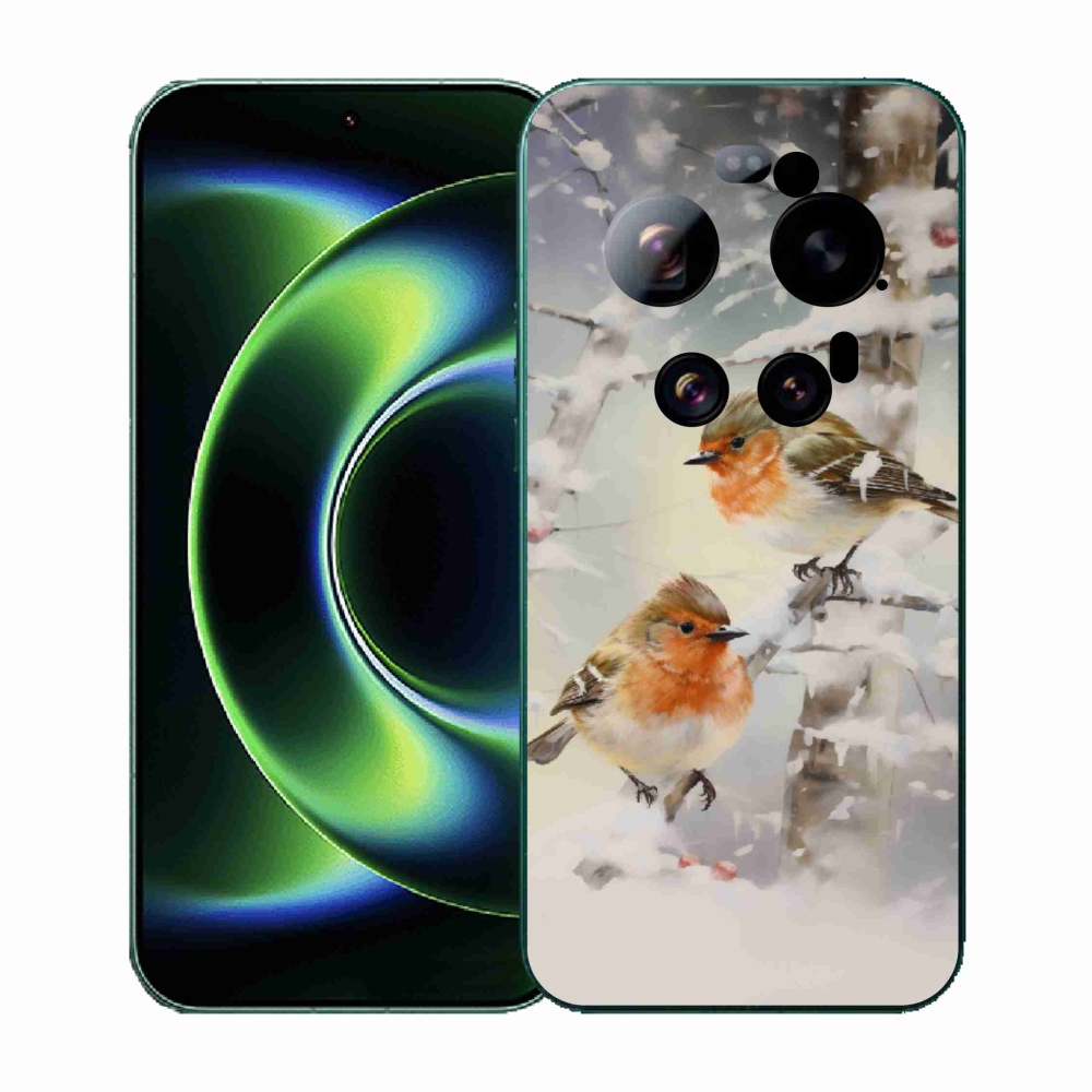 Gelový kryt mmCase na Xiaomi 17 Ultra - ptáčci v zimě