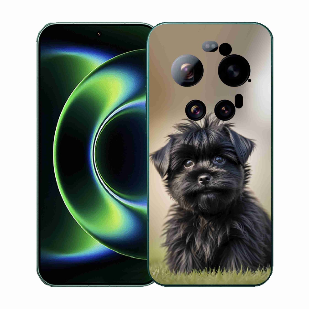 Gelový kryt mmCase na Xiaomi 17 Ultra - roztomilý černý pejsek