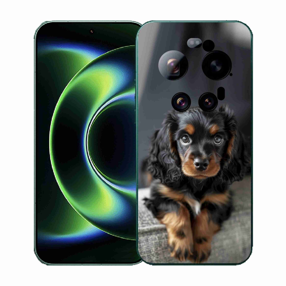 Gelový kryt mmCase na Xiaomi 17 Ultra - roztomilý dlouhosrstý jezevčík