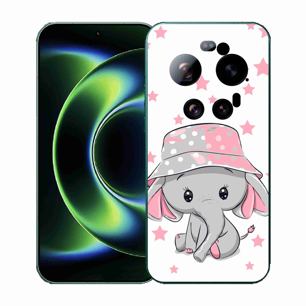 Gelový kryt mmCase na Xiaomi 17 Ultra - růžový slon