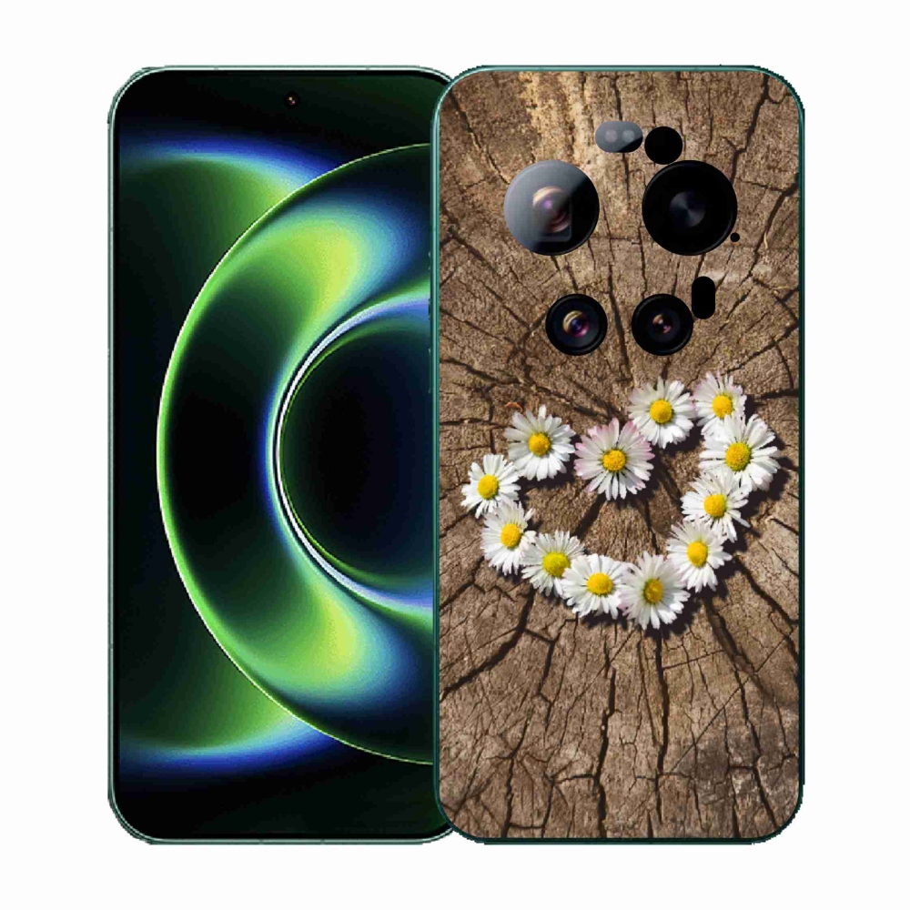 Gelový kryt mmCase na Xiaomi 17 Ultra - srdce z kopretin