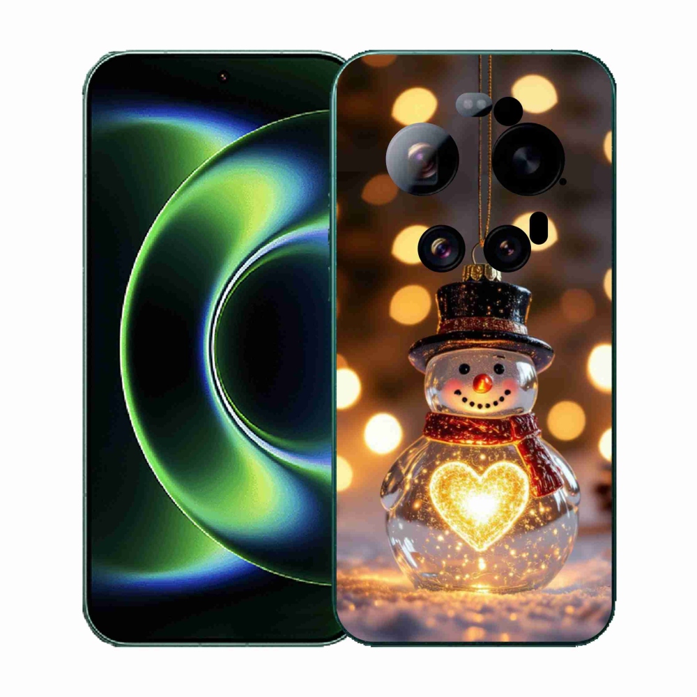 Gelový kryt mmCase na Xiaomi 17 Ultra - svítící vánoční sněhulák