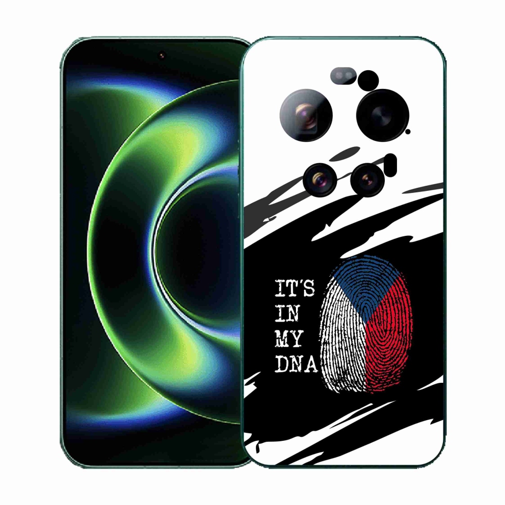 Gelový kryt mmCase na Xiaomi 17 Ultra - vlajka otisk prstu černobílé pozadí