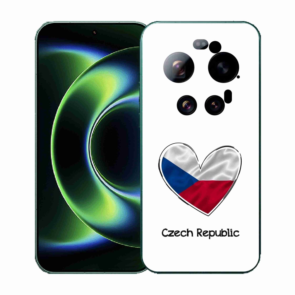 Gelový kryt mmCase na Xiaomi 17 Ultra - vlajka srdce bílé pozadí