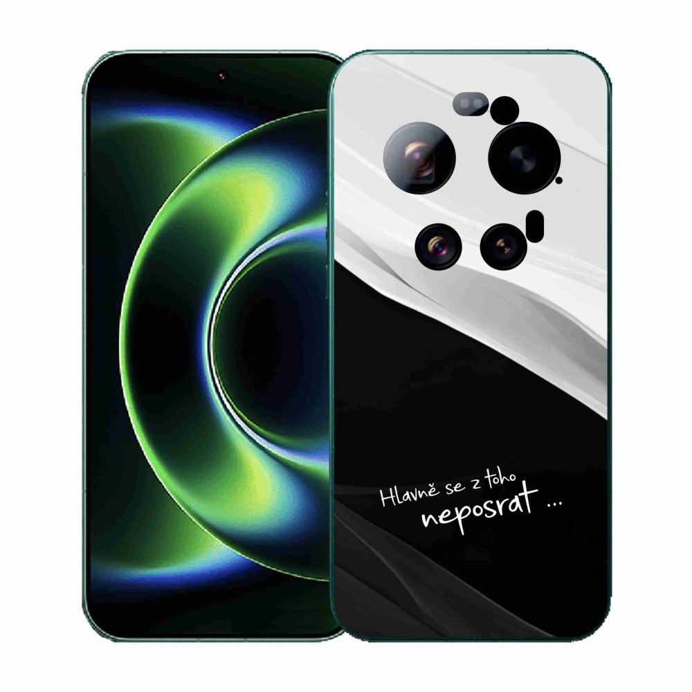 Gelový kryt mmCase na Xiaomi 17 Ultra - vtipný text 13 černobílé pozadí