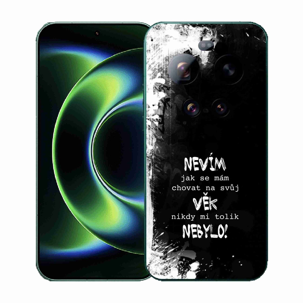 Gelový kryt mmCase na Xiaomi 17 Ultra - vtipný text 14 černé pozadí