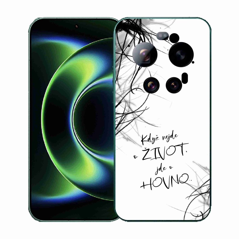 Gelový kryt mmCase na Xiaomi 17 Ultra - vtipný text 16 bílé pozadí