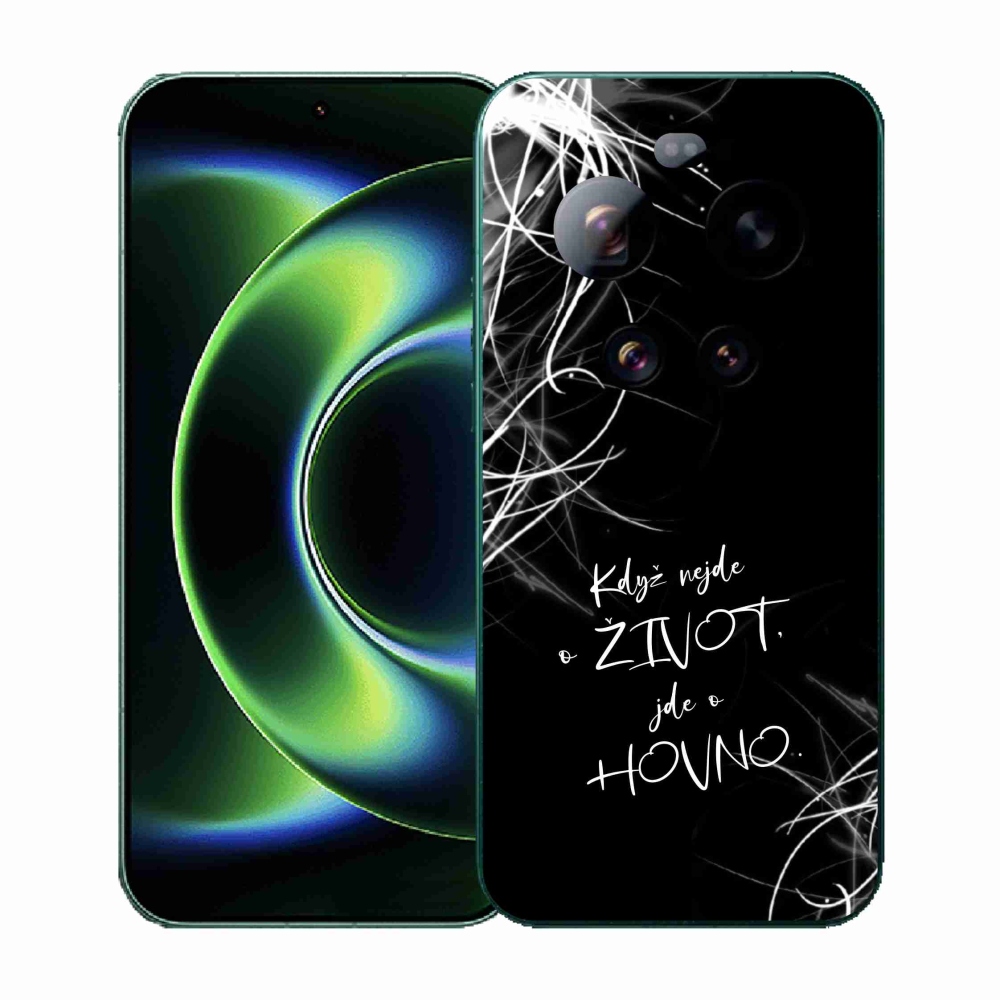 Gelový kryt mmCase na Xiaomi 17 Ultra - vtipný text 16 černé pozadí