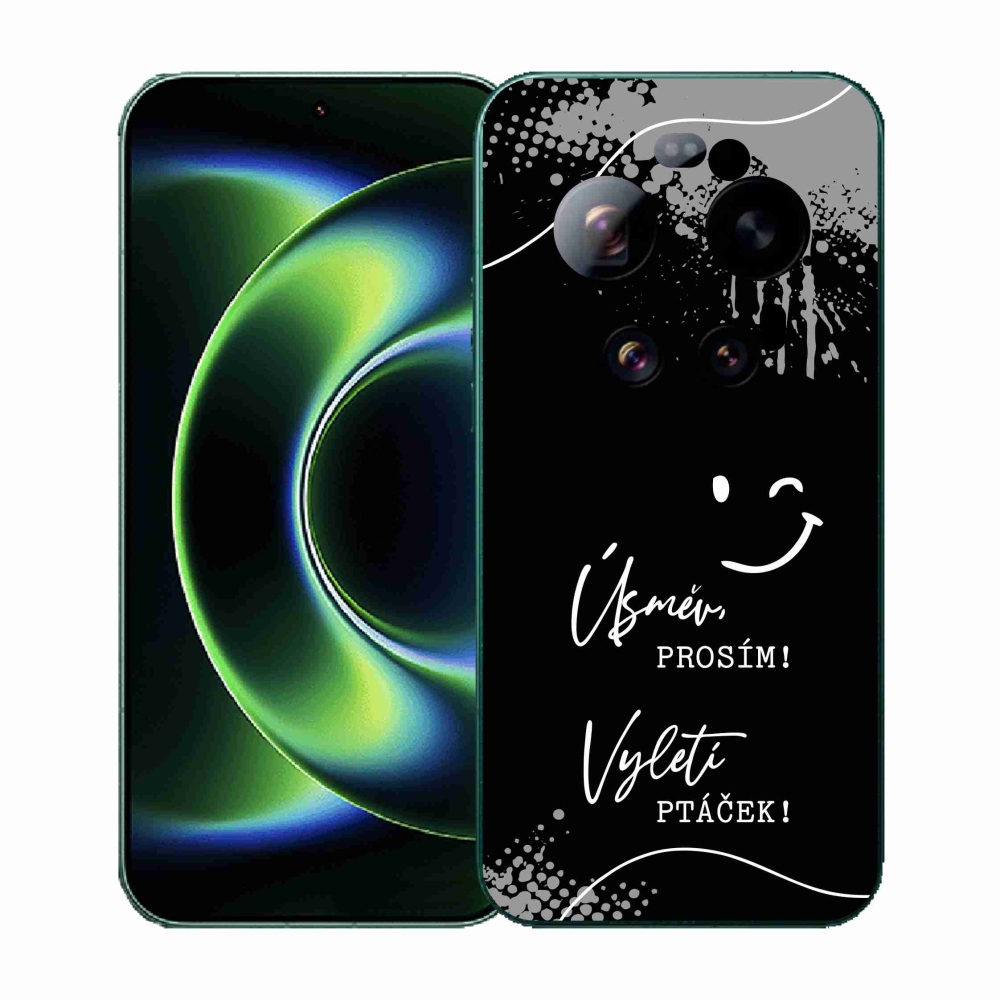 Gelový kryt mmCase na Xiaomi 17 Ultra - vtipný text 4 černé pozadí