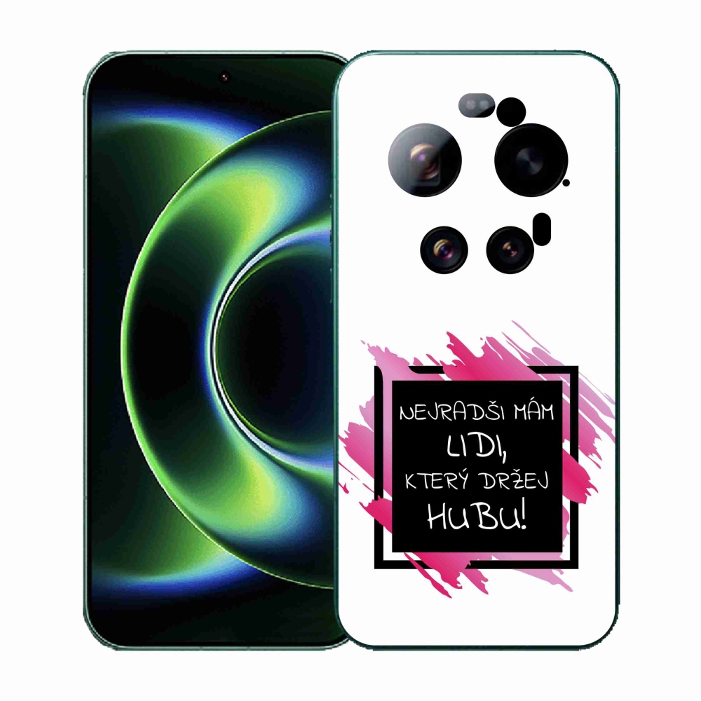 Gelový kryt mmCase na Xiaomi 17 Ultra - vtipný text 7 černobílé pozadí