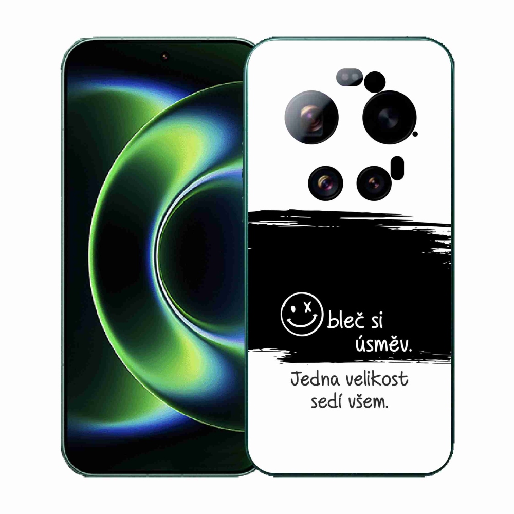 Gelový kryt mmCase na Xiaomi 17 Ultra - vtipný text 8 černobílé pozadí