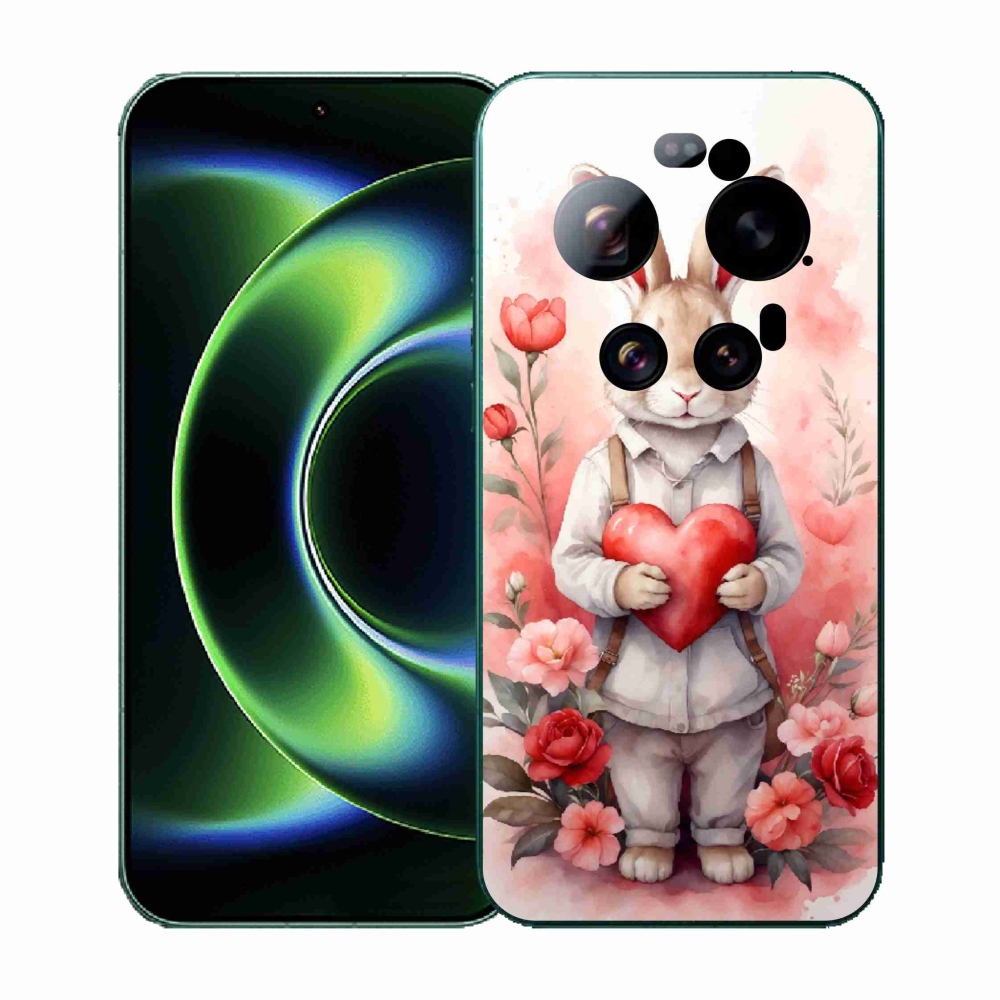 Gelový kryt mmCase na Xiaomi 17 Ultra - zajíc se srdíčkem