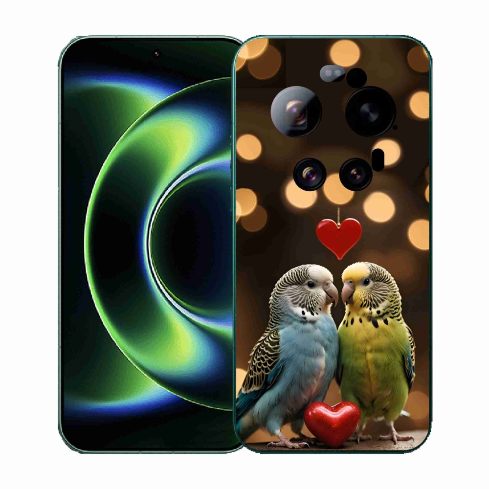 Gelový kryt mmCase na Xiaomi 17 Ultra - zamilovaní papoušci