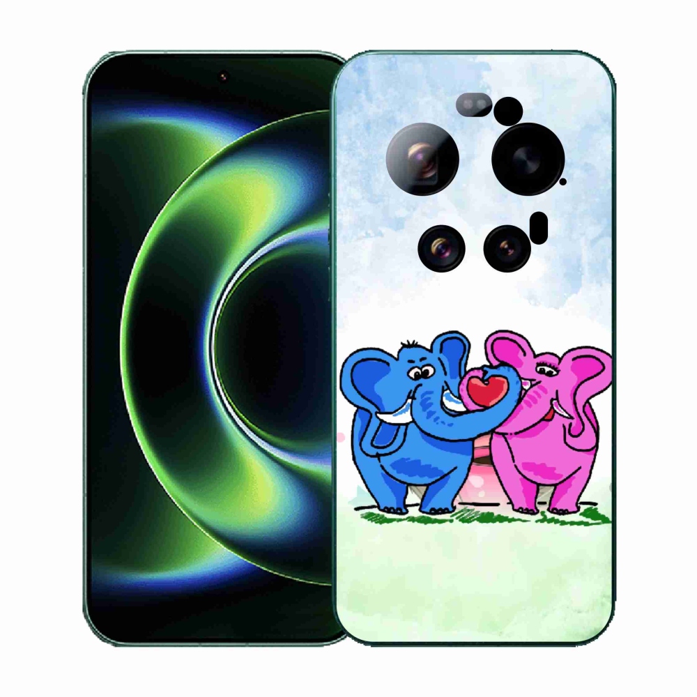 Gelový kryt mmCase na Xiaomi 17 Ultra - zamilovaní sloni