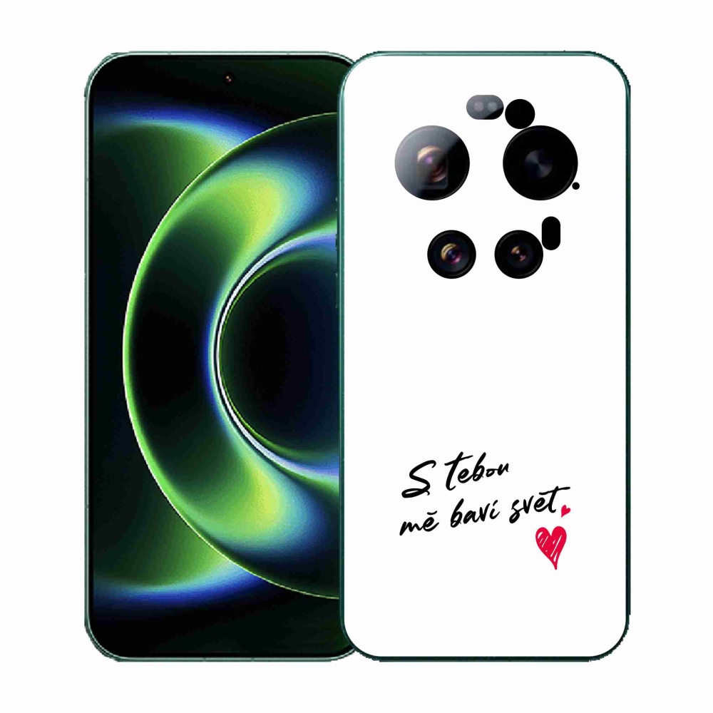Gelový kryt mmCase na Xiaomi 17 Ultra - zamilovaný text 1 bílé pozadí