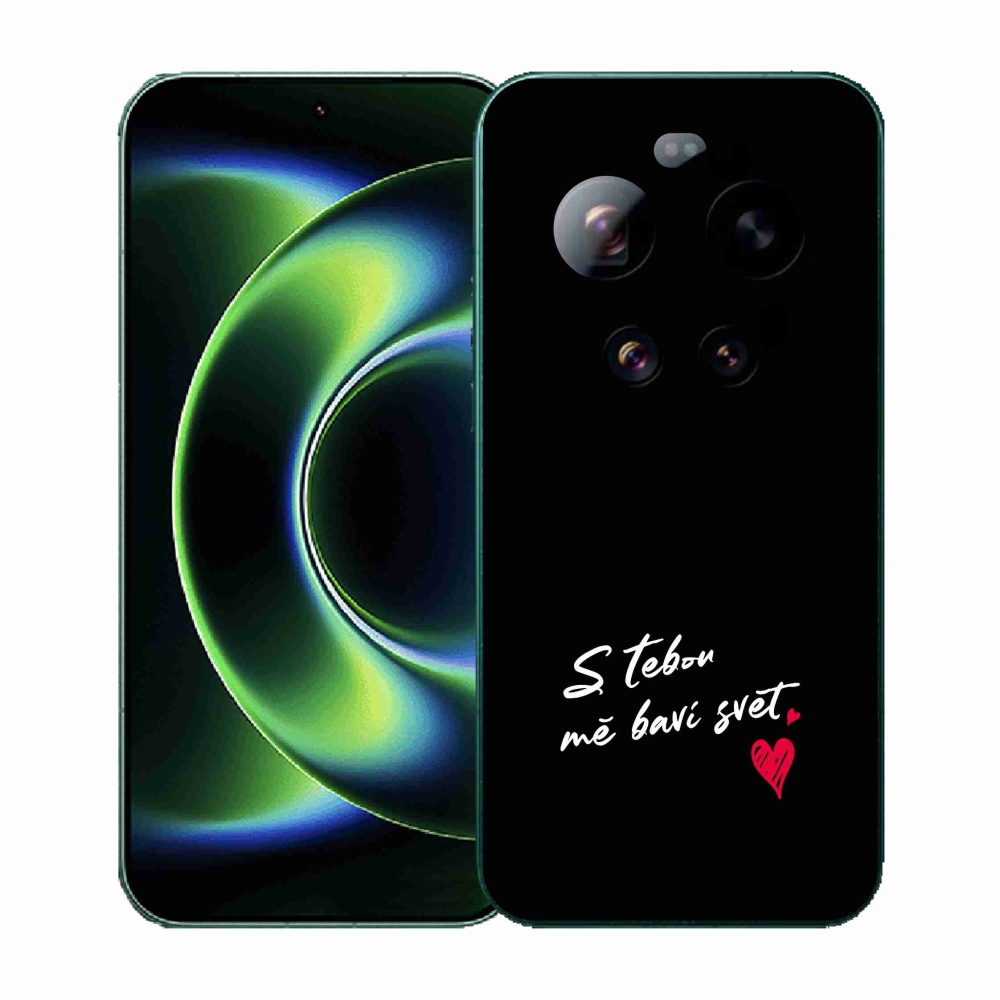 Gelový kryt mmCase na Xiaomi 17 Ultra - zamilovaný text 1 černé pozadí